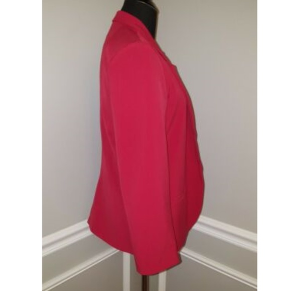 Love... ady Red Long Sleeve Open Front Blazer - Picture 2 of 4